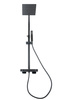 Zestaw prysznicowy czarny z termostatem natynkowy Indes ANGELO black