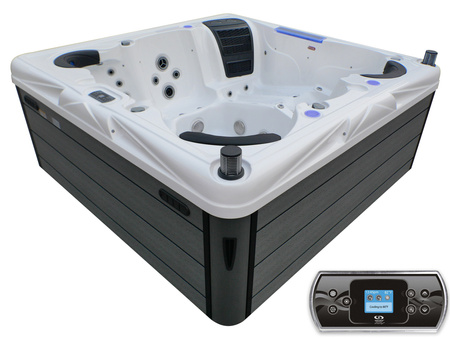 Jacuzzi ogrodowe wanna z hydromasażem 6-osobowe AG-9 z systemem GECKO 230x230cm