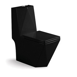 JEDNOLITY CZARNY MAT KOMPAKT WC + DESKA WOLNOOPADAJĄCA