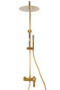 Złoty zestaw prysznicowy natynkowy ELENA Indes gold 