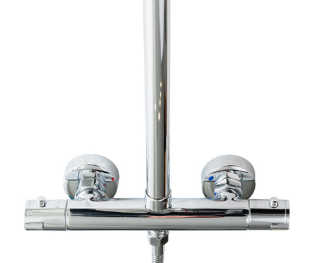 Zestaw prysznicowy z termostatem natynkowy Indes SOFIA srebrny chrom