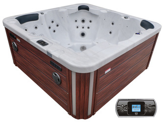 Jacuzzi ogrodowe wanna z hydromasażem 6-osobowe AG-1 z systemem Balboa/GECKO 200x200cm