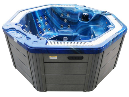 Jacuzzi ogrodowe wanna z hydromasażem 7-osobowe AG-11 z systemem Balboa 220x220cm