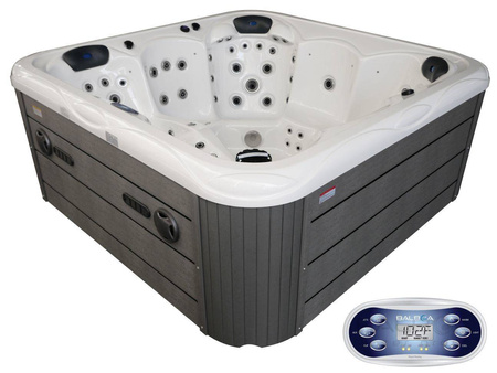 Jacuzzi ogrodowe wanna z hydromasażem 6-osobowe AG-2 z systemem Balboa 220x220cm