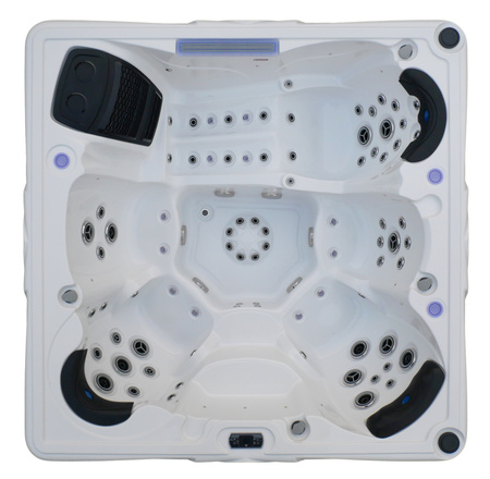 Jacuzzi ogrodowe wanna z hydromasażem 6-osobowe AG-9 z systemem GECKO 230x230cm