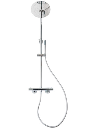 Zestaw prysznicowy z termostatem natynkowy Indes SOFIA srebrny chrom