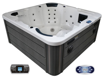 Jacuzzi ogrodowe wanna z hydromasażem 6-osobowe AG-1 z systemem Balboa/GECKO 200x200cm