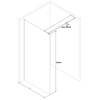 Ścianka Prysznicowa Walk-In 110, 120 cm – złota GOLD, szkło 8 mm