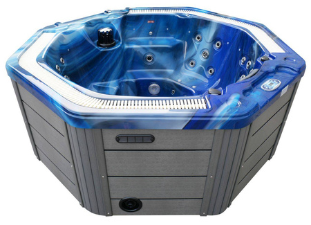 Jacuzzi ogrodowe wanna z hydromasażem 7-osobowe AG-11 z systemem Balboa 220x220cm