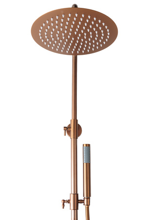 Zestaw prysznicowy miedziany z termostatem natynkowy Indes SOFIA miedź