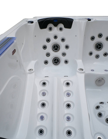 Jacuzzi ogrodowe wanna z hydromasażem 6-osobowe AG-9 z systemem GECKO 230x230cm