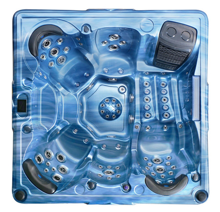 Jacuzzi ogrodowe wanna z hydromasażem 6-osobowe AG-9 GECKO 230x230cm