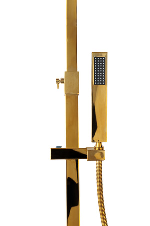 Zestaw prysznicowy z termostatem natynkowy Indes ANGELO złoty gold