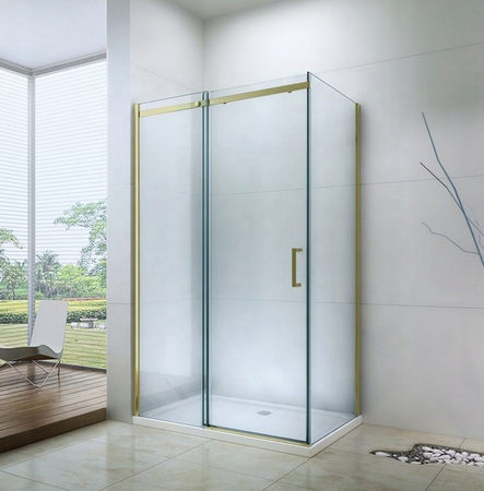Złota kabina prysznicowa Tommy IN-2020 szkło 8mm