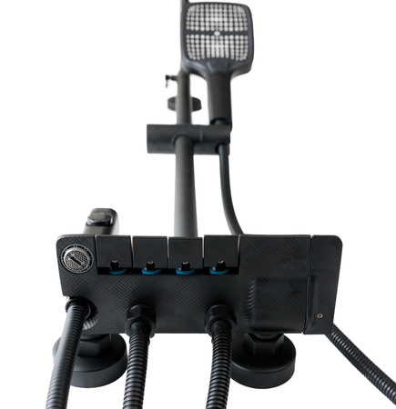 Zestaw prysznicowy LUKAS czarny mat 4-funkcyjny z wyświetlaczem temperatury