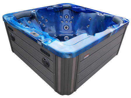 Jacuzzi ogrodowe wanna z hydromasażem 6-osobowe AG-1 z systemem Balboa/GECKO 200x200cm