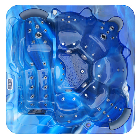 Jacuzzi ogrodowe z filtrem piaskowym i lampą UV 6-osobowe AG-1 GECKO 200x200cm