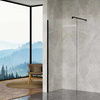 Ścianka Prysznicowa Walk-In 100, 110, 120 cm – czarna, szkło 8 mm