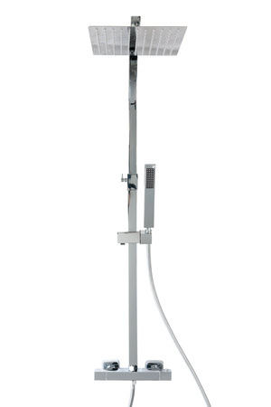 Zestaw prysznicowy z termostatem natynkowy Indes ANGELO srebrny chrome