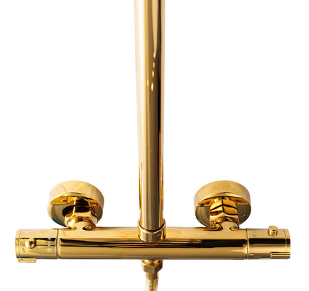 Zestaw prysznicowy z termostatem natynkowy Indes SOFIA złoty gold