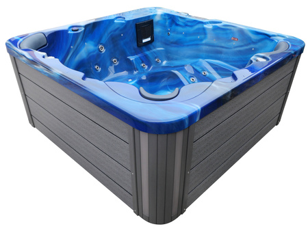 Jacuzzi ogrodowe wanna z hydromasażem 6-osobowe AG-1 z systemem Balboa/GECKO 200x200cm