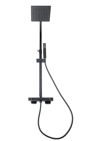 Zestaw prysznicowy czarny z termostatem natynkowy Indes ANGELO black