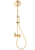 Złoty zestaw prysznicowy natynkowy ELENA Indes gold 