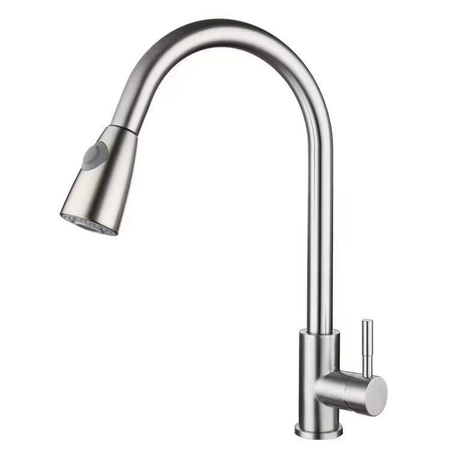 Srebrna bateria kuchenna kran Maro INOX