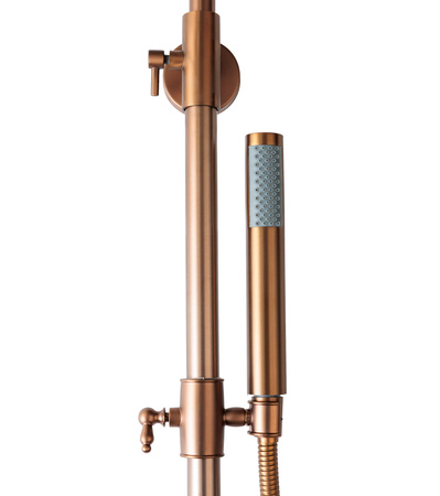 Zestaw prysznicowy miedziany z termostatem natynkowy Indes SOFIA miedź