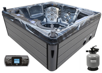 Jacuzzi ogrodowe wanna z hydromasażem 6-osobowe AG-9 PRESTIGE GECKO 230x230cm