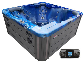 Jacuzzi ogrodowe wanna z hydromasażem 6-osobowe AG-1 z systemem Balboa/GECKO 200x200cm