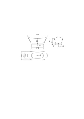 Wanna wolnostojąca Jasper IN-B10 - złote akcesoria