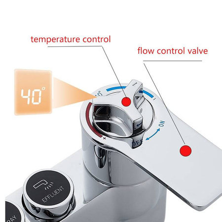 Srebrny chrom zestaw prysznicowy z termostatem IN81811