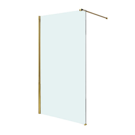 Ścianka Prysznicowa Walk-In 110, 120 cm – złota GOLD, szkło 8 mm