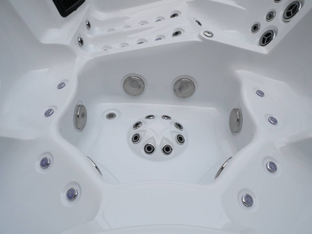 Jacuzzi ogrodowe wanna z hydromasażem 6-osobowe AG-9 z systemem GECKO 230x230cm