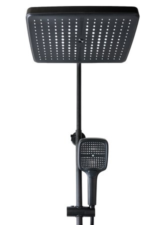 Zestaw prysznicowy LUKAS czarny mat 4-funkcyjny z wyświetlaczem temperatury