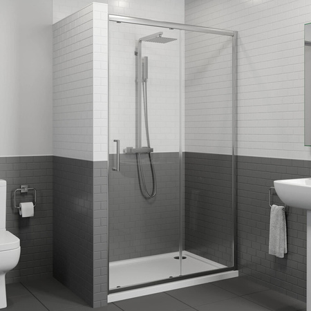 Drzwi prysznicowe do wnęki Indes KLEO srebrne chrome EasyClean