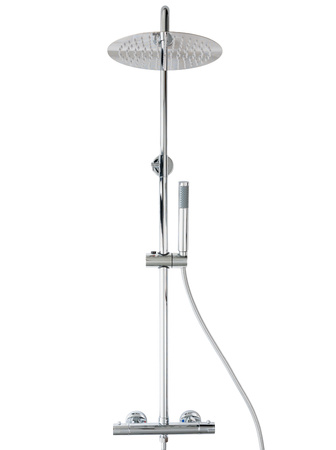 Zestaw prysznicowy z termostatem natynkowy Indes SOFIA srebrny chrom
