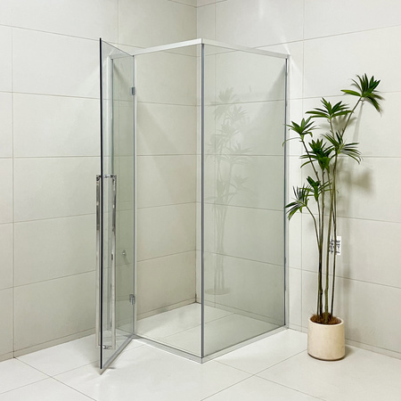 Kabina Prysznicowa narożna ANDERSON srebrna, uchylna