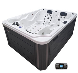 Jacuzzi ogrodowe wanna z hydromasażem 3-osobowe AG-3 z systemem Balboa/GECKO 210x160cm