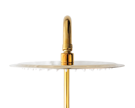 Złoty zestaw prysznicowy natynkowy ELENA Indes gold 