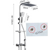 Srebrny chrom zestaw prysznicowy z termostatem IN81811