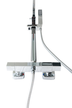 Zestaw prysznicowy z termostatem natynkowy Indes ANGELO srebrny chrome