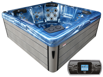 Jacuzzi ogrodowe wanna z hydromasażem 6-osobowe AG-9 GECKO 230x230cm