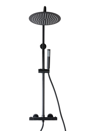 Zestaw prysznicowy z termostatem natynkowy Indes SOFIA czarny black