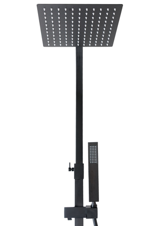 Zestaw prysznicowy czarny z termostatem natynkowy Indes ANGELO black