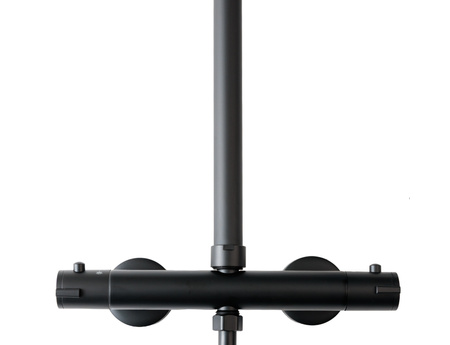 Zestaw prysznicowy z termostatem natynkowy Indes SOFIA czarny black