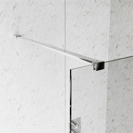 Ścianka Prysznicowa Walk-In 90, 100, 110, 120 cm – chrome, szkło 8 mm