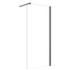 Ścianka Prysznicowa Walk-In 100, 110, 120 cm – czarna, szkło 8 mm