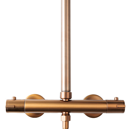 Zestaw prysznicowy miedziany z termostatem natynkowy Indes SOFIA miedź